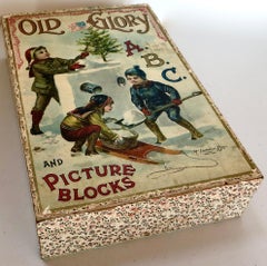 "Old Glory" Children's Game Picture Blocks by McLoughlin Bros. New York. C.1901