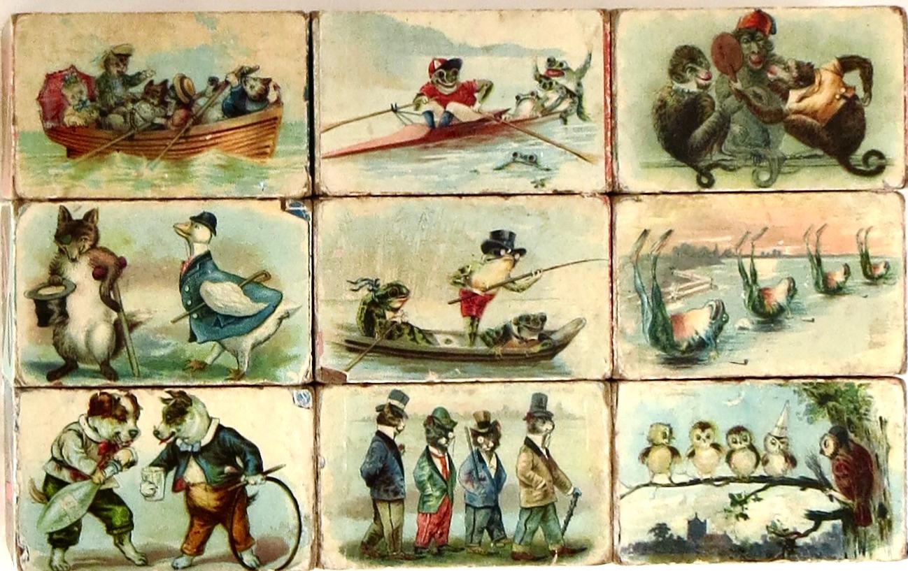 Bois Blocs d'images pour jeux d'enfants 