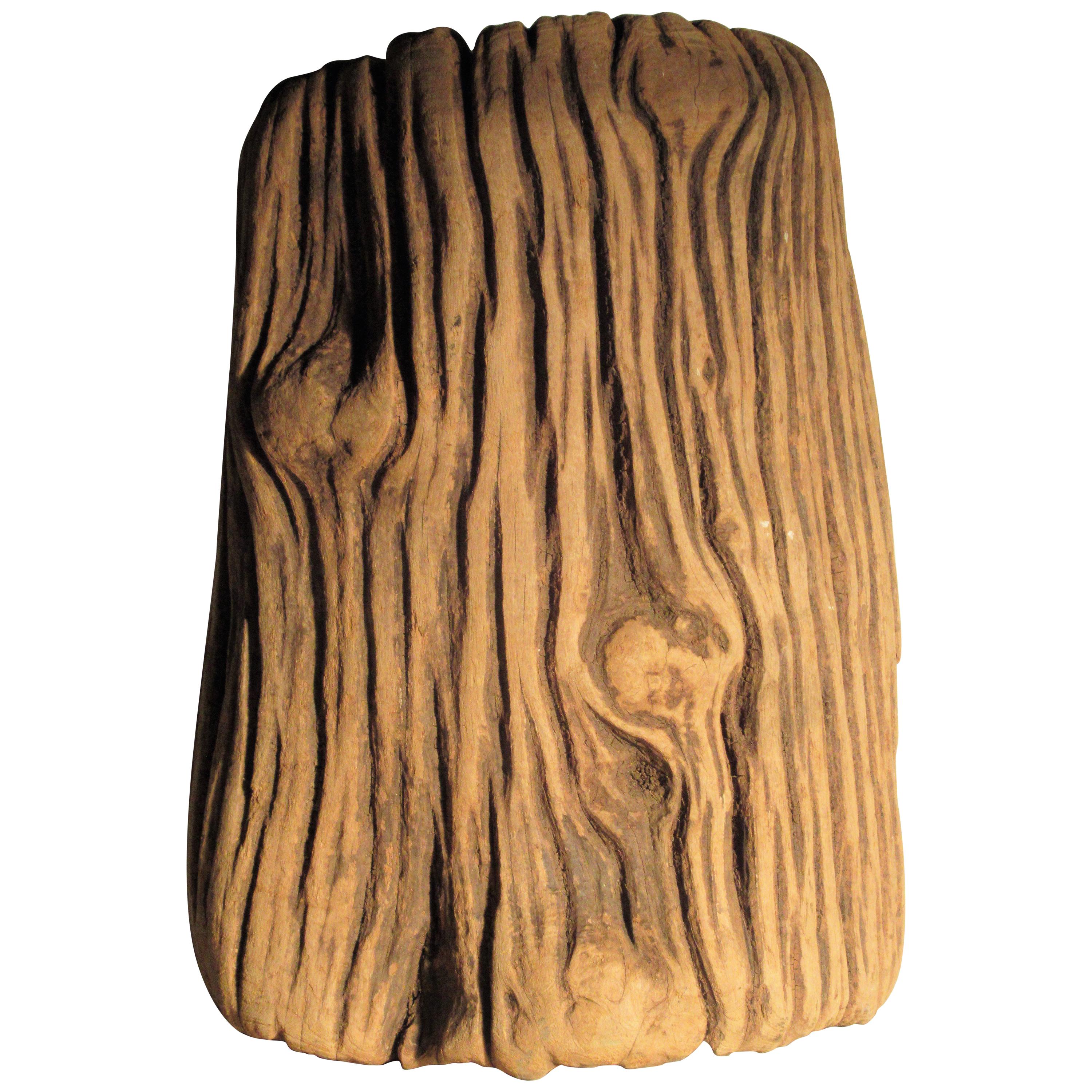 Old Tree Trunk Sculpture Object