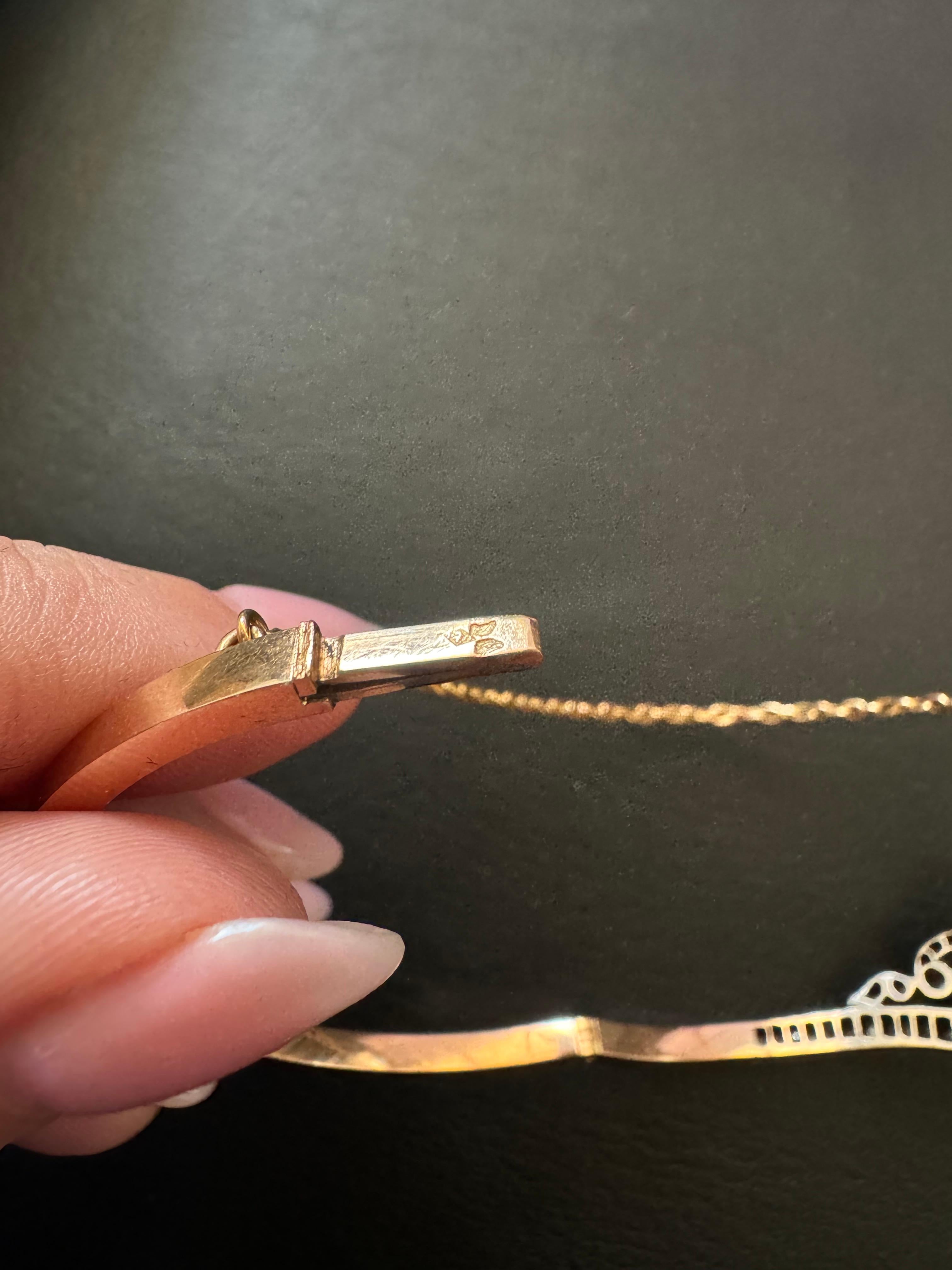 Old gold bracelet with 1.60ct diamonds, France, early 20th century For Sale 4