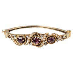 Antique bracelet with rubies, natural pearls and diamonds, Scandinavia, 1910s.