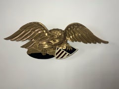 Old Gold Carved Wooden Eagle Great Seal "Louisburg"