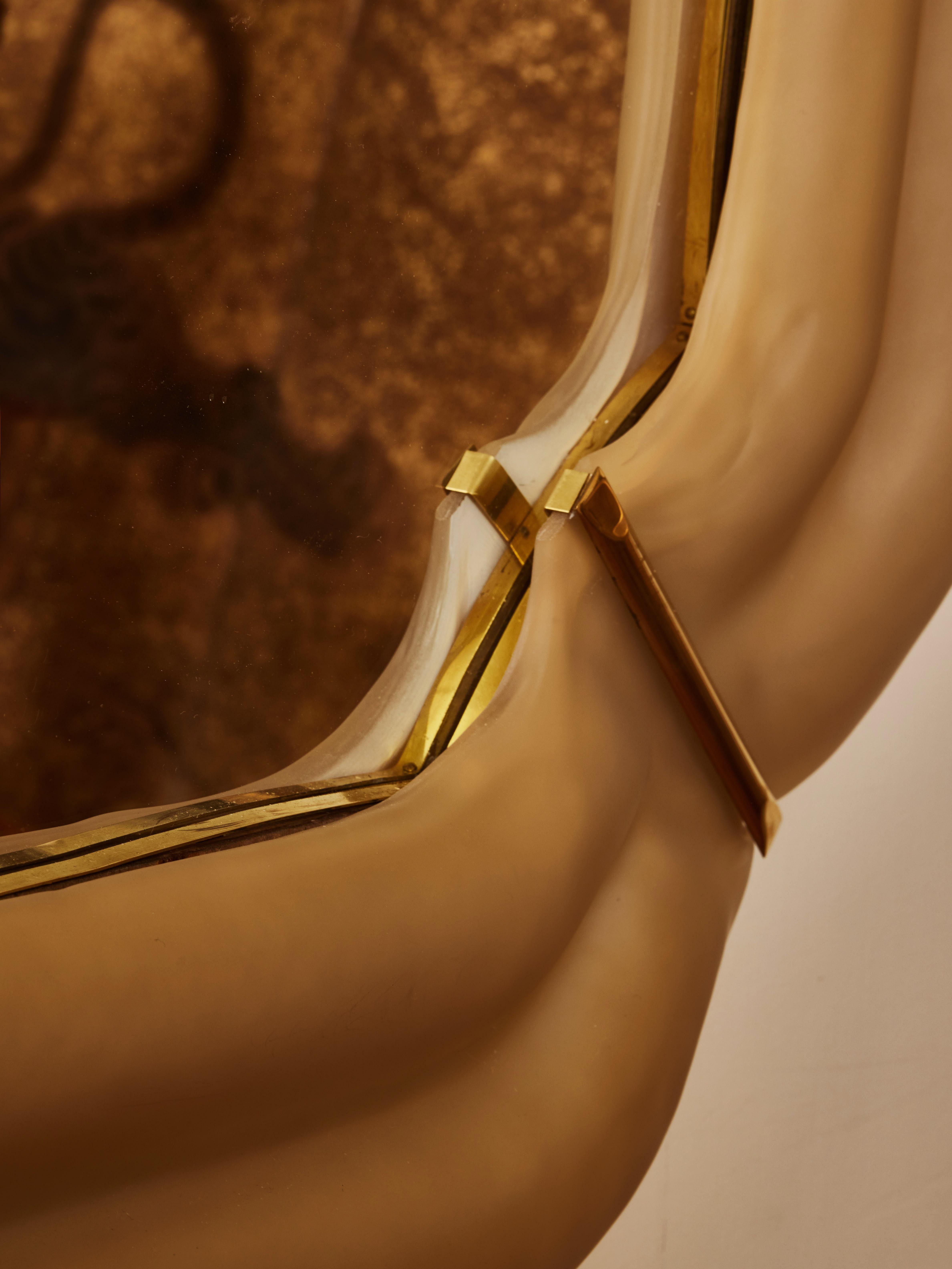Italiano Vecchi specchi in vetro di Murano color oro dello Studio A. Glustin in vendita