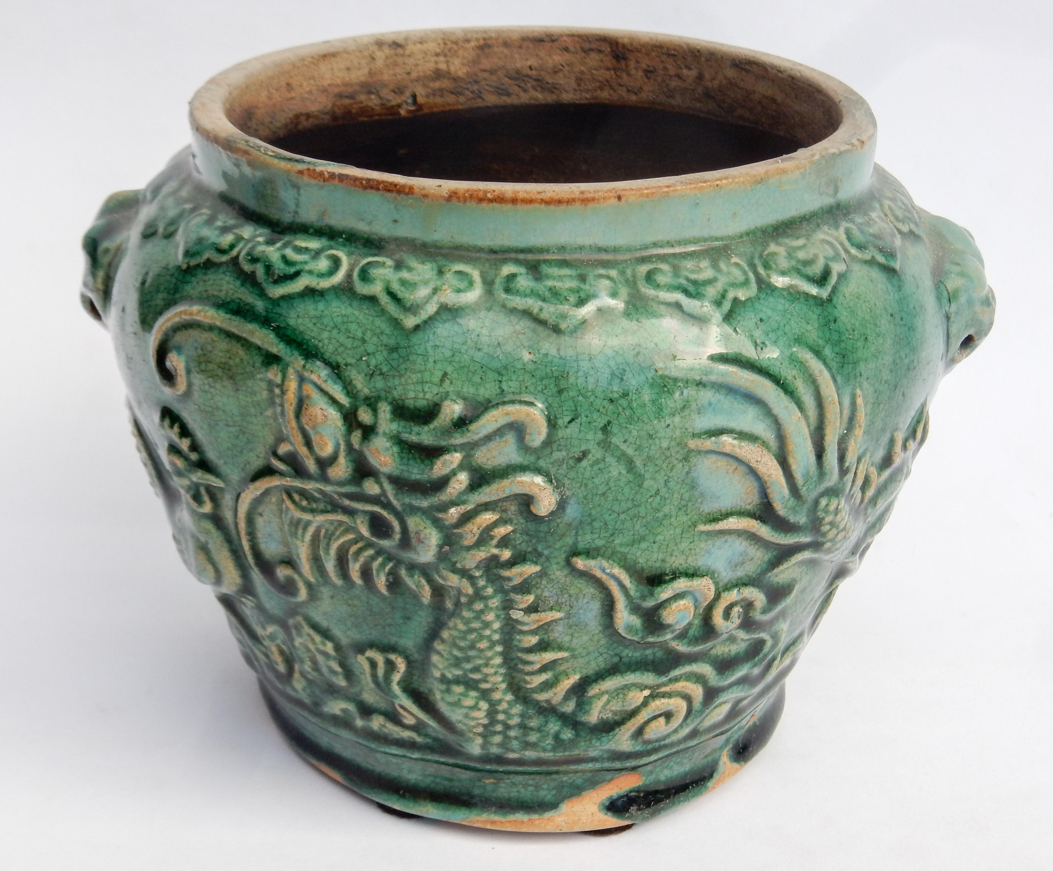 Other Old Green Glazed Pot from Southern Thailand, Found in Java, Late 19th Century