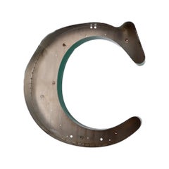 Old Green Letter C of Signboard Made of Zinc