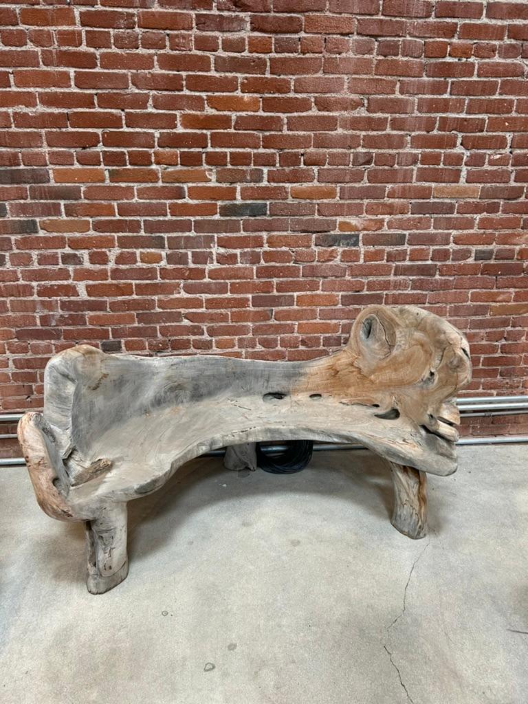 Indonesiano Panchina in teak di vecchia crescita in vendita