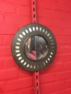 Old Hammered Copper Mirror, circa 1950