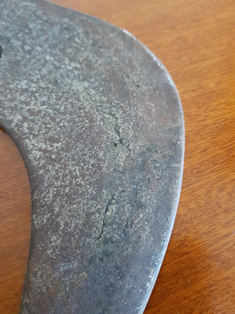 Hand-Crafted Old Handmade African Mangbetu Knife from Congo, Mid-20th Century For Sale
