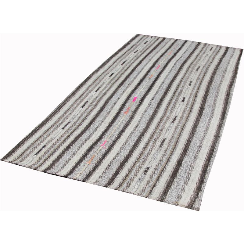 West Asian Old Handwoven Kilim Area Rug For Sale