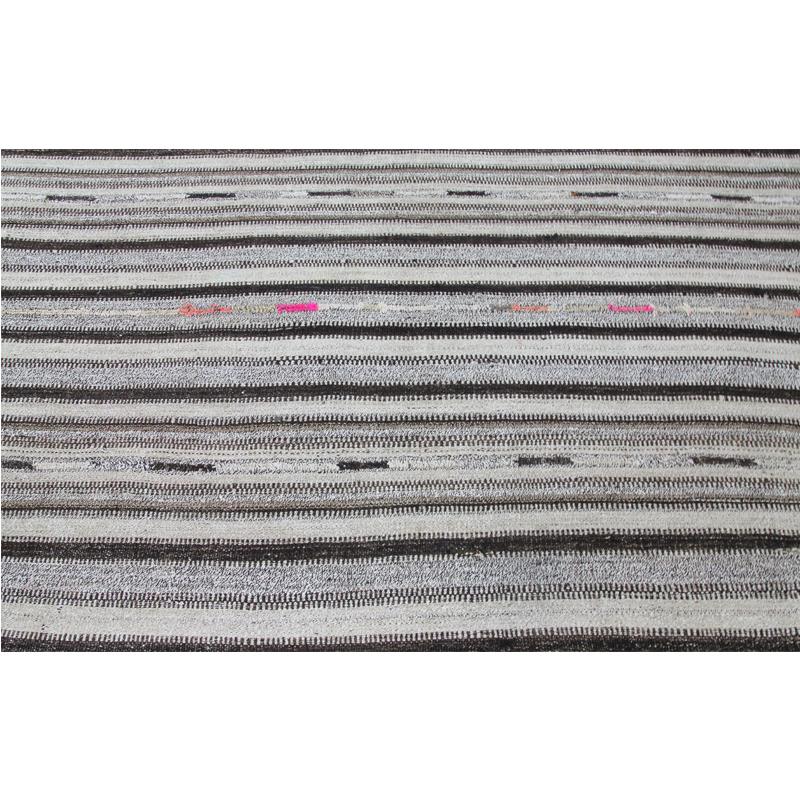 Late 20th Century Old Handwoven Kilim Area Rug For Sale