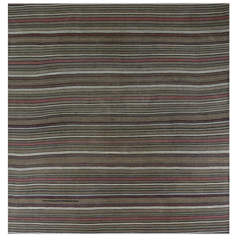 Old Handwoven Kilim Area Rug For Sale