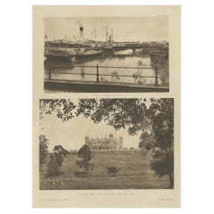 Old Heliogravures of Port Swettenham & Sultan Palace, Klang, Malaysia, 1907