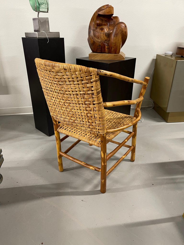 Hand-Crafted Old Hickory 3 Hoop Chair For Sale