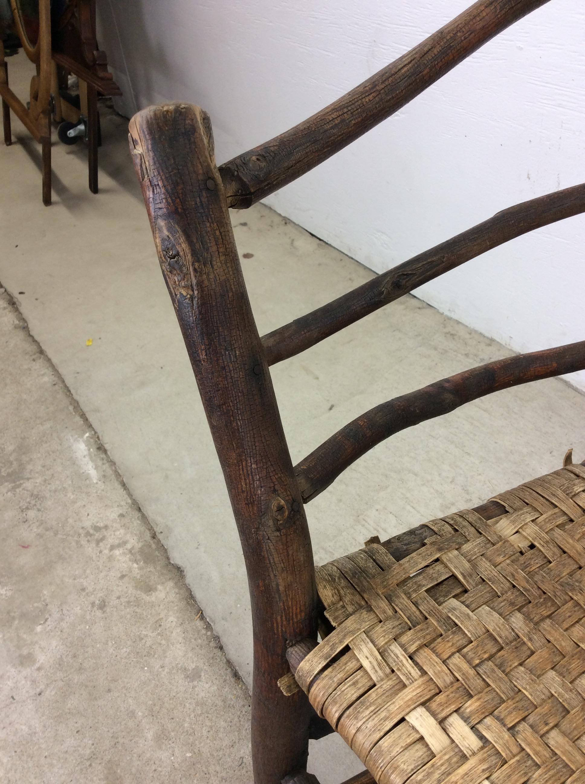 Silla mecedora estilo Adirondack Old Hickory en venta 6
