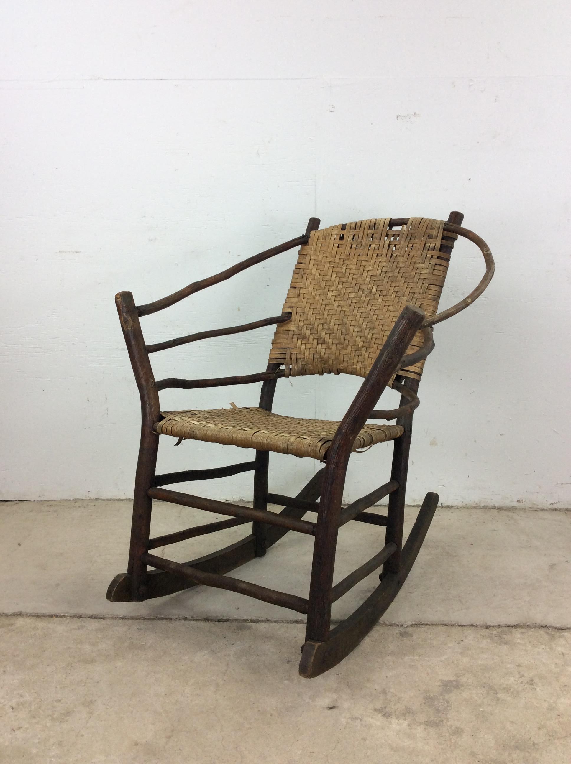 Silla mecedora estilo Adirondack Old Hickory en venta 7