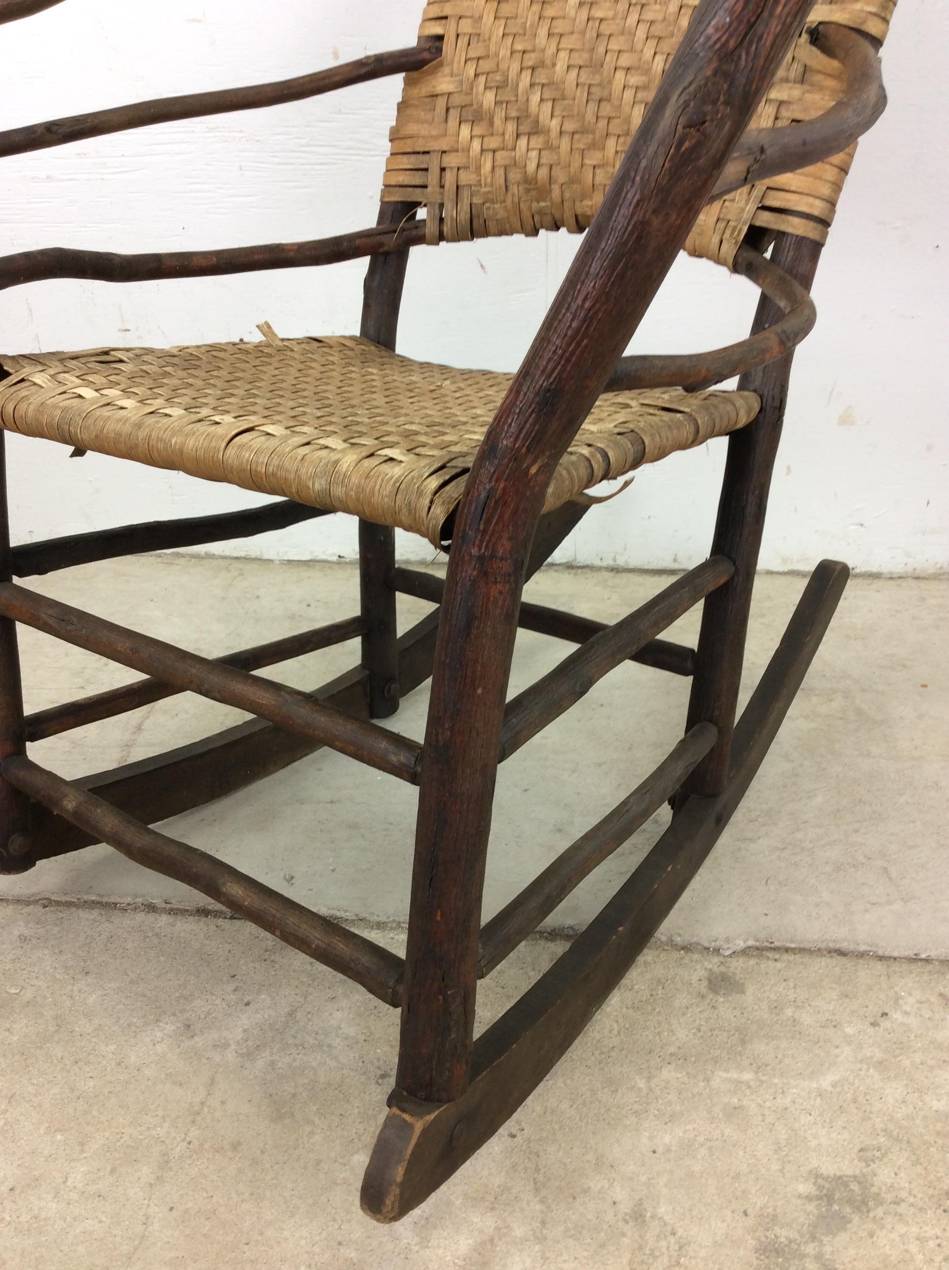 Silla mecedora estilo Adirondack Old Hickory en venta 8