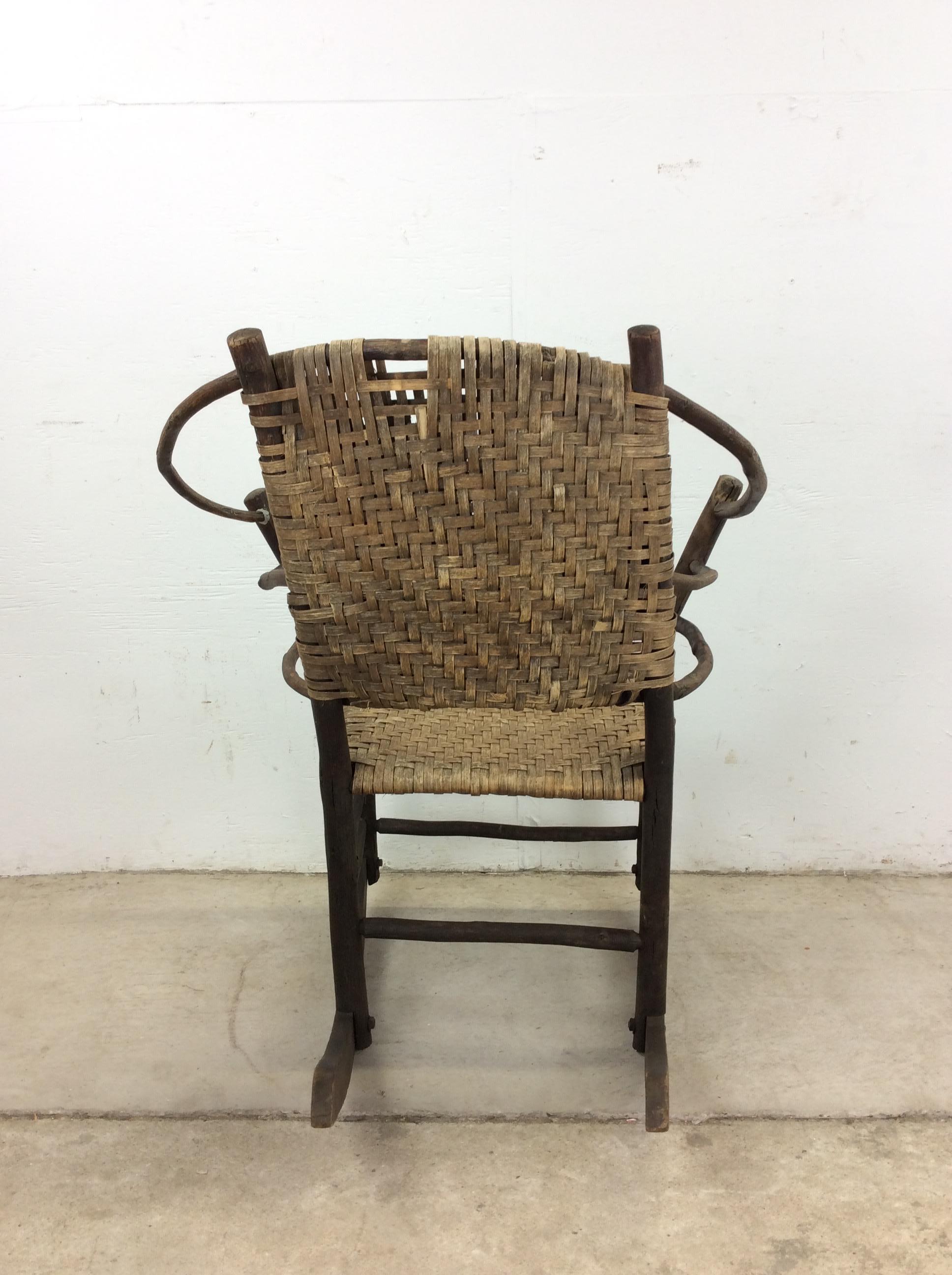 Silla mecedora estilo Adirondack Old Hickory en venta 11