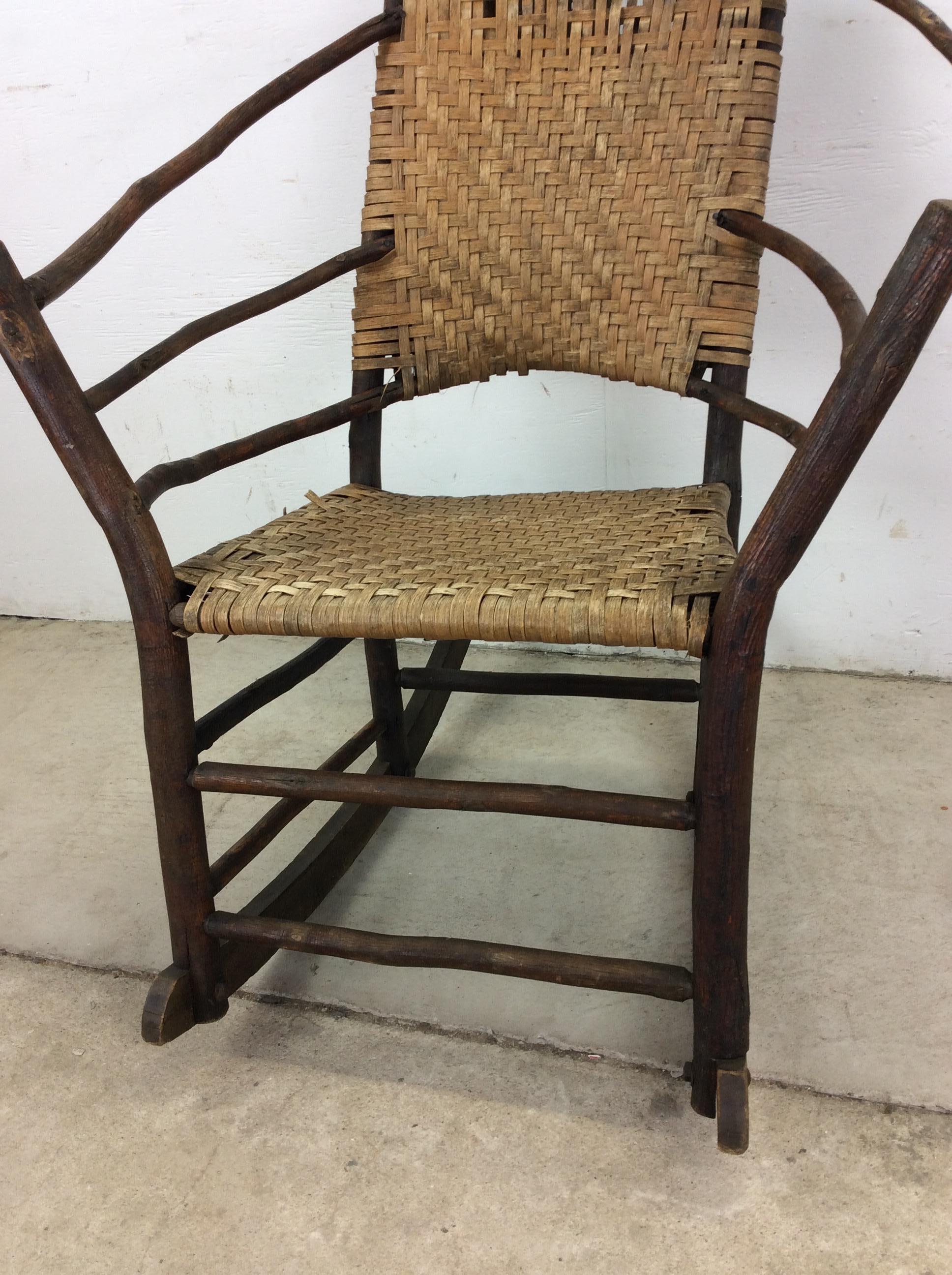 Silla mecedora estilo Adirondack Old Hickory en venta 3
