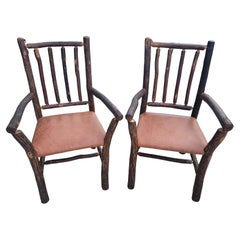 Used Old Hickory Arm Chairs -Pair