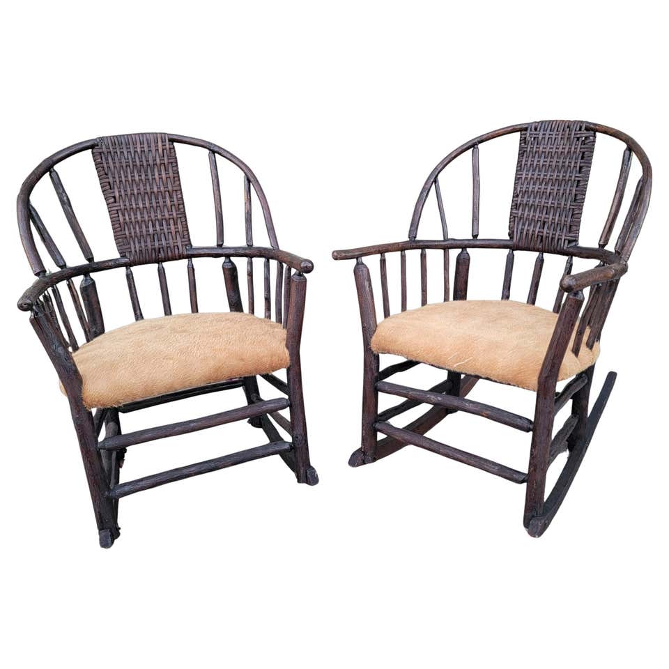 Set of 3 Old Hickory Furniture Co. Settee and Chairs at 1stDibs