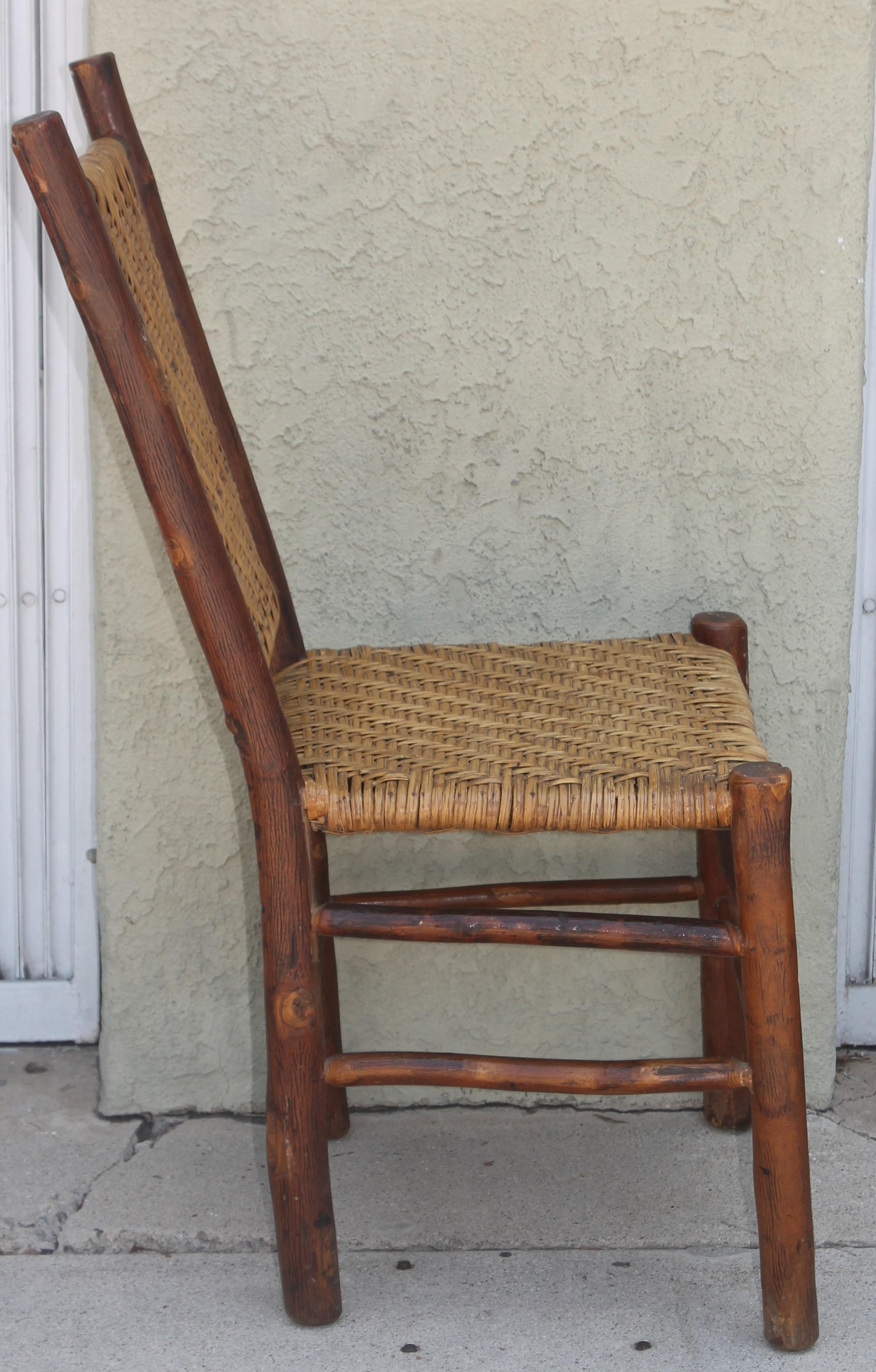 Hand-Crafted Old Hickory Chairs Set of 4