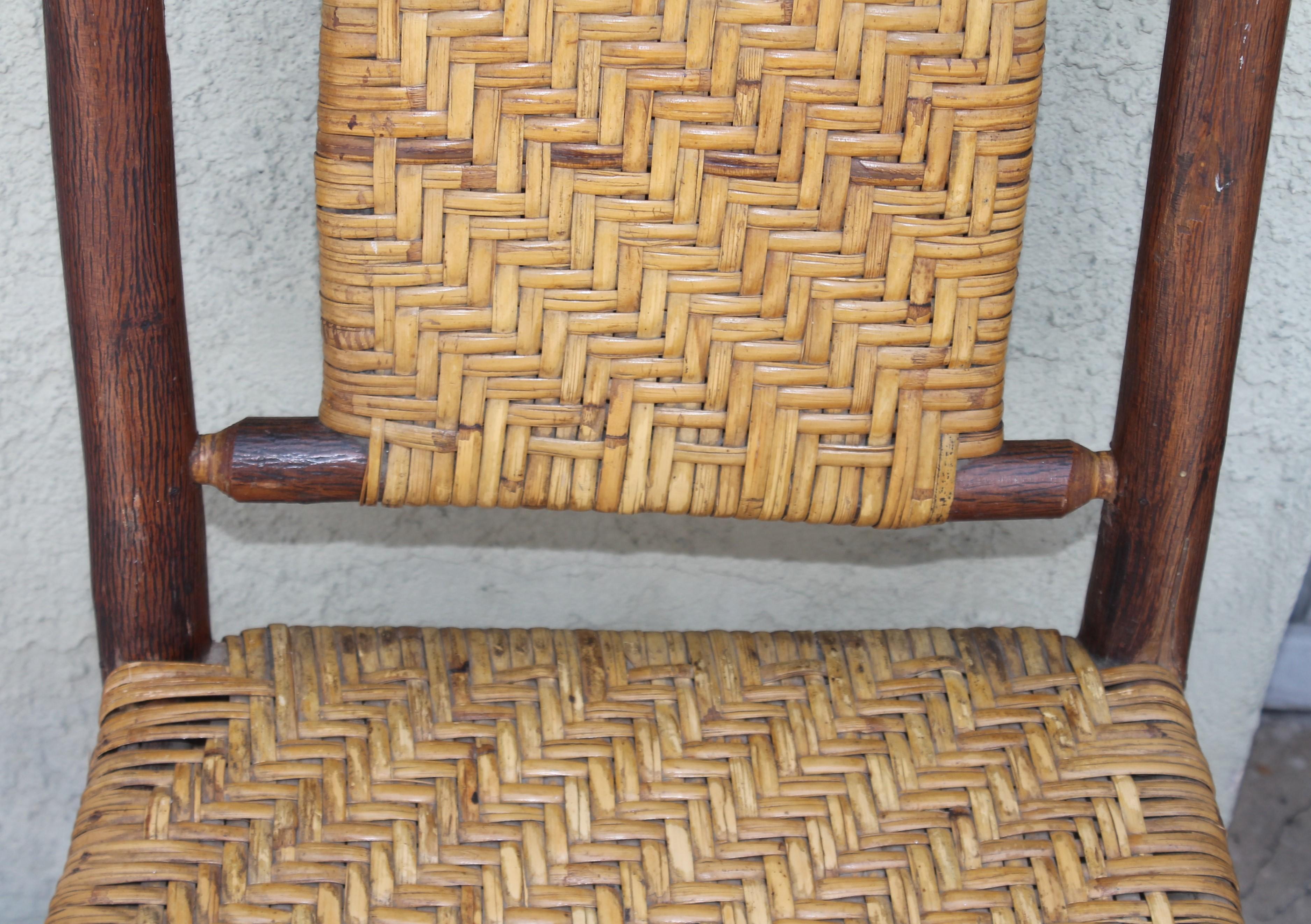 Old Hickory Chairs Set of 4 In Good Condition In Los Angeles, CA