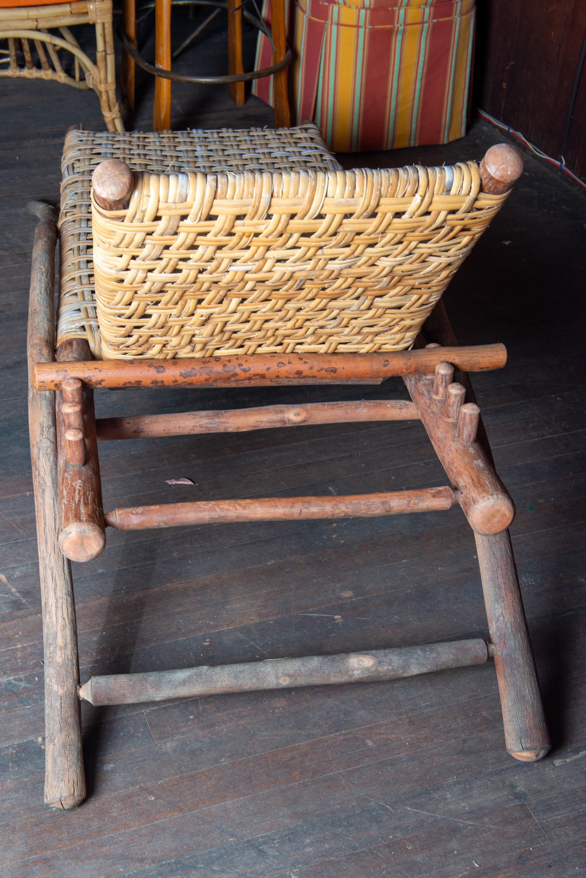 Old Hickory Chaise Lounge, Signed For Sale 7
