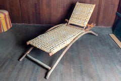 Chaise longue Old Hickory, signée