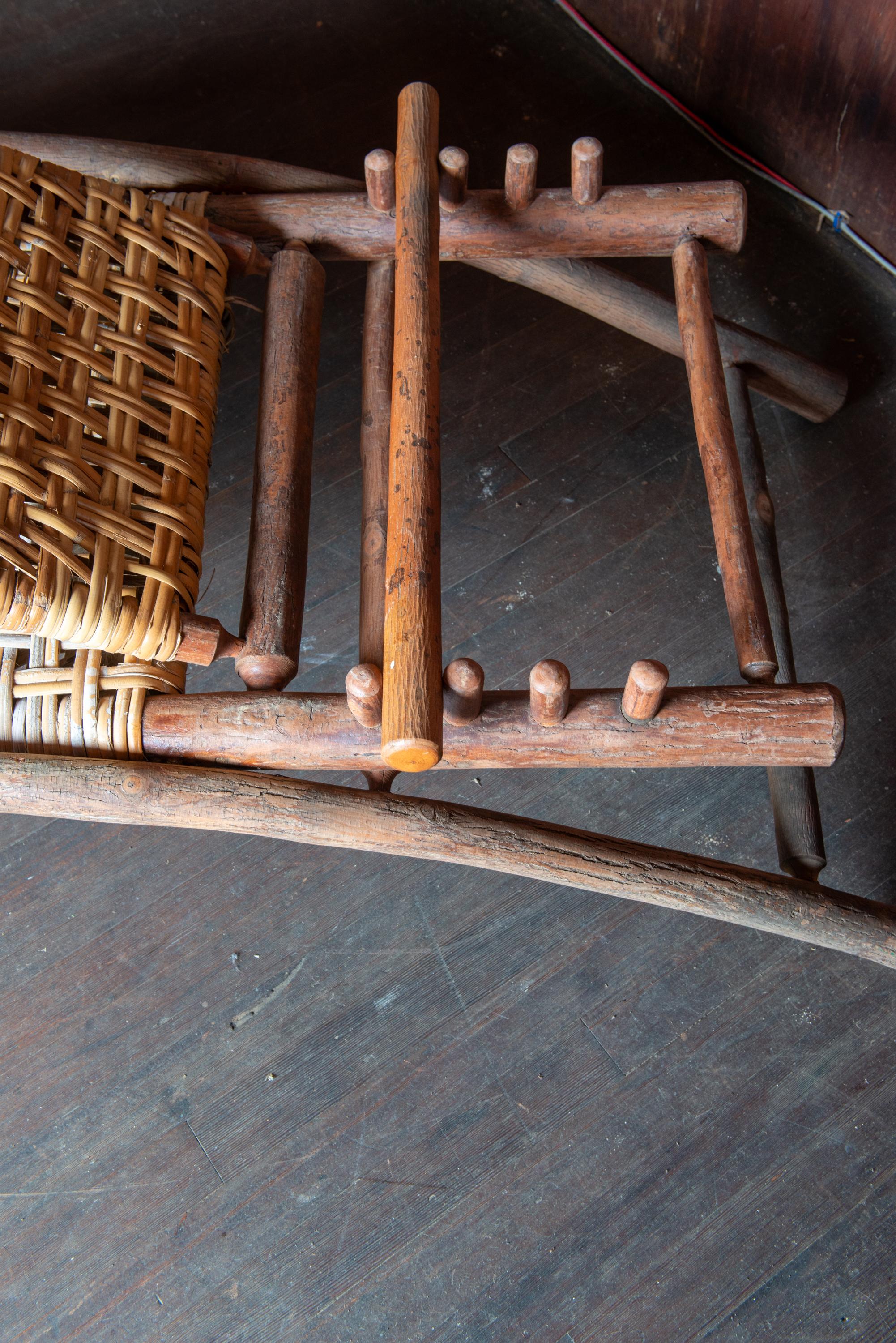 Old Hickory Chaise Lounge, Signed For Sale 1