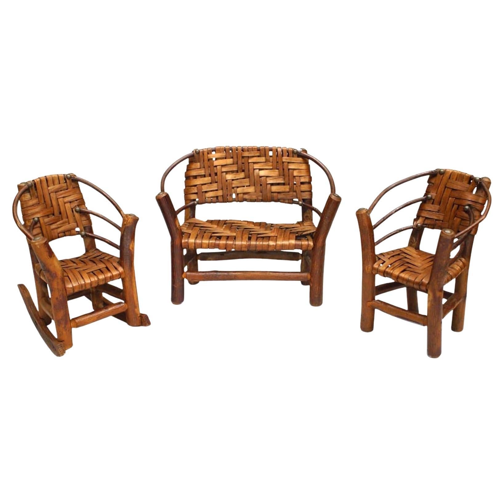 Old Hickory Child Salon Set en vente