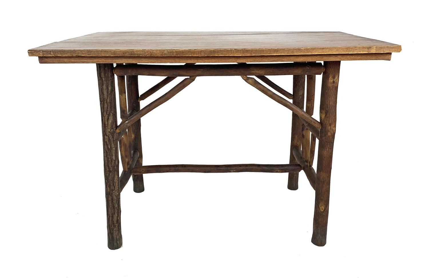 Hand-Crafted Old Hickory Dining / Desk  Table