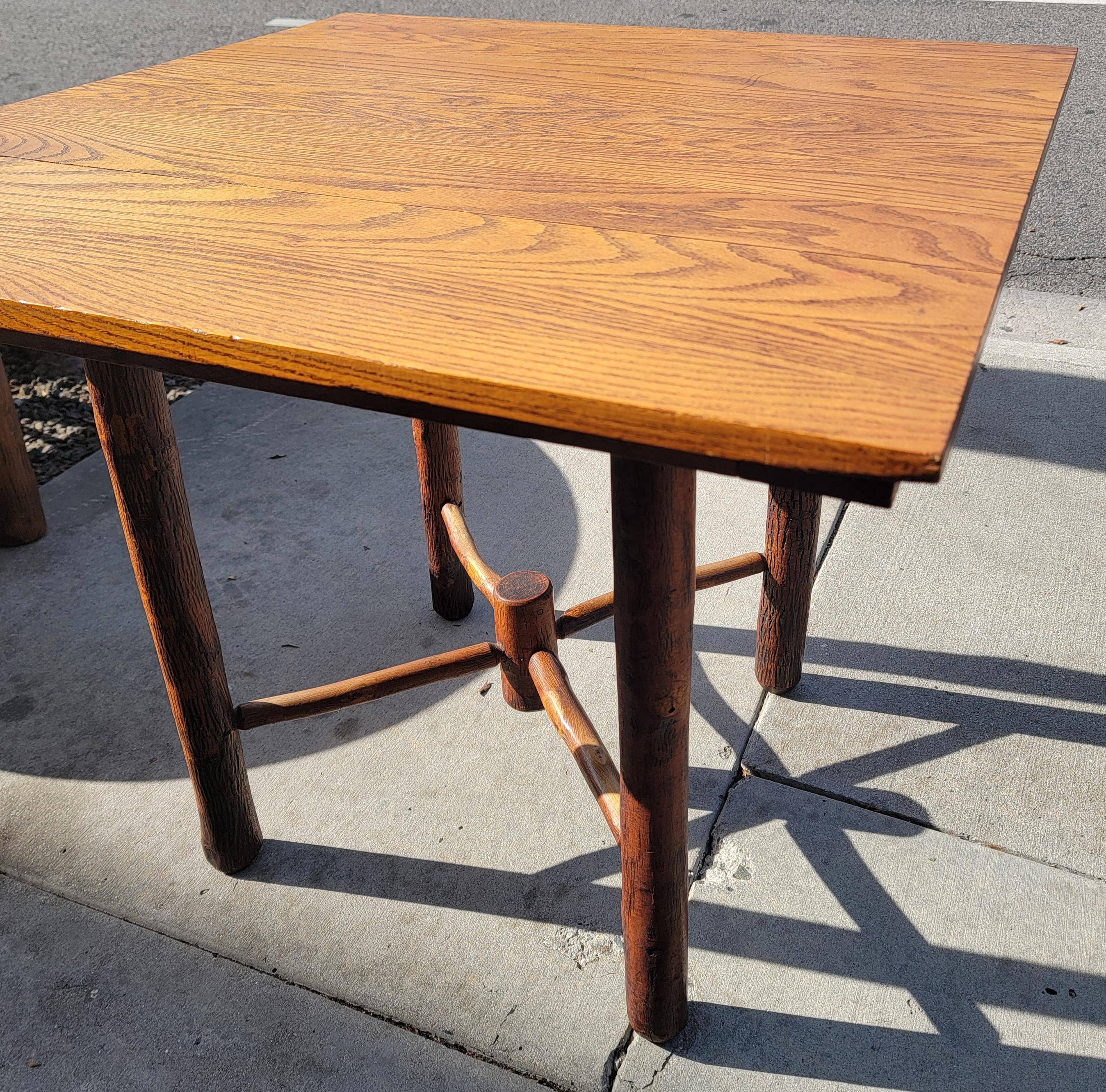 American Old Hickory Gaming or Dinning Table For Sale