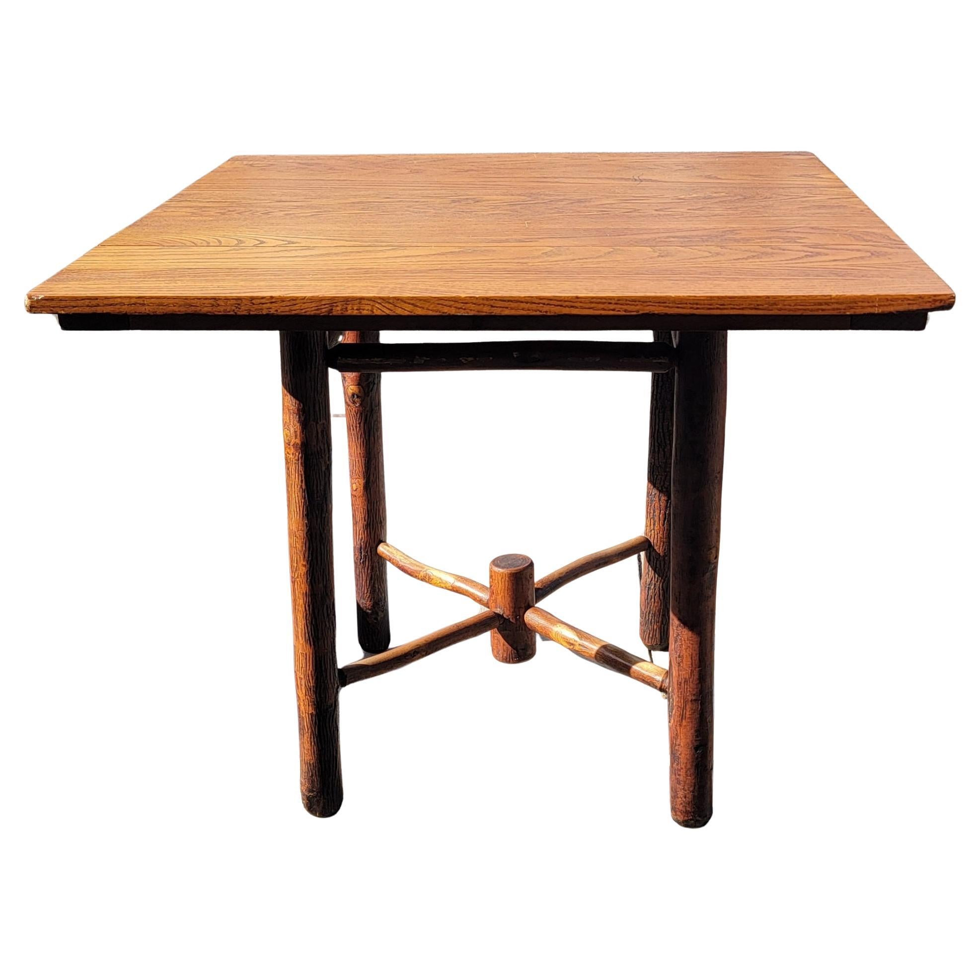 Old Hickory Gaming or Dinning Table For Sale