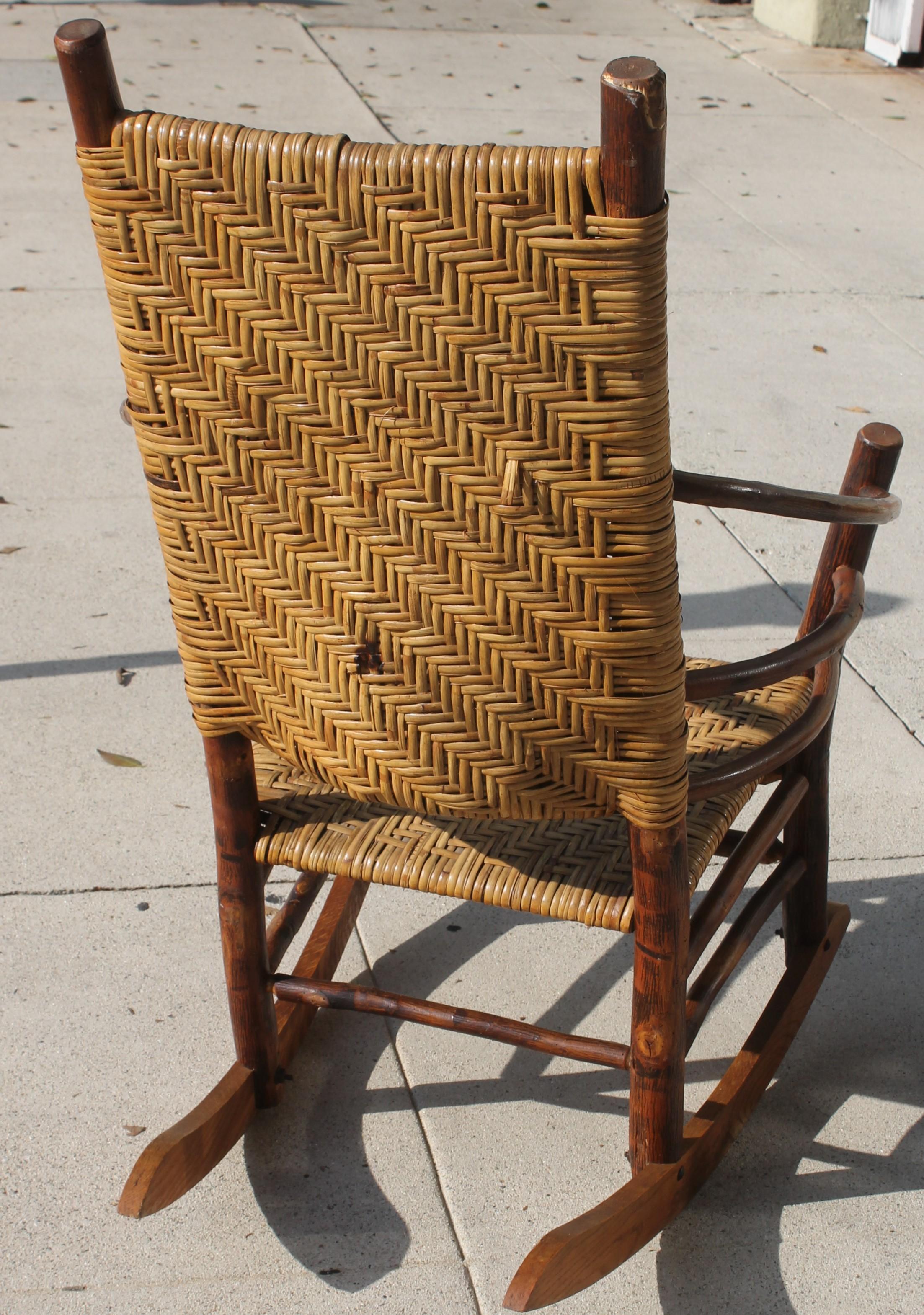 American Old Hickory High Back- Barrel Back Rocking Chair