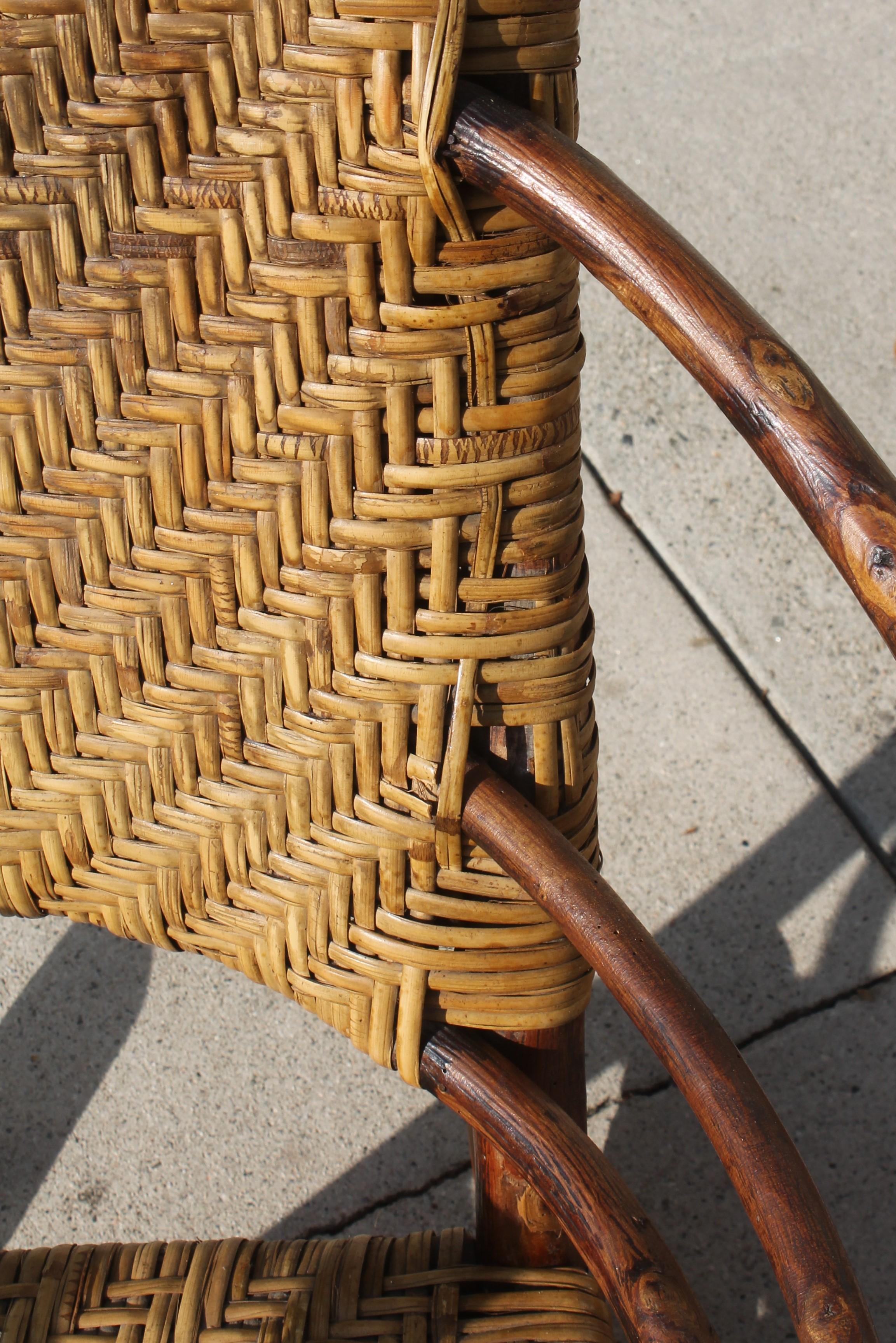 Wood Old Hickory High Back- Barrel Back Rocking Chair