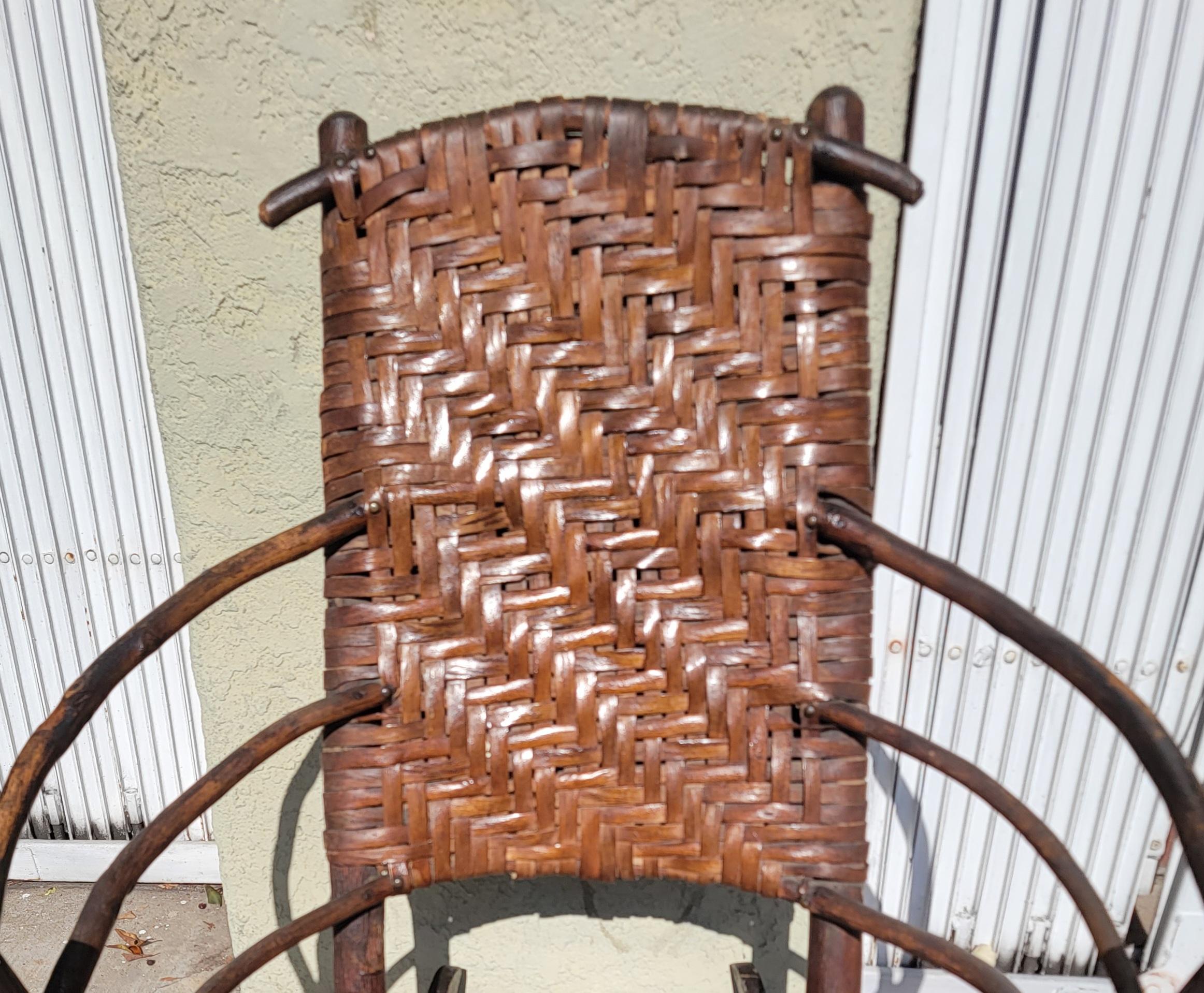 American Old Hickory High Back Rocking Chair