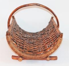 Old Hickory Magazine Rack W/ Handle