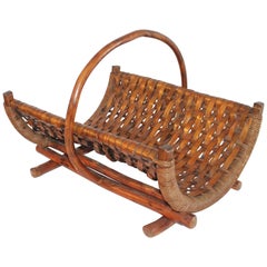 Old Hickory Magazine Rack W/ Handle