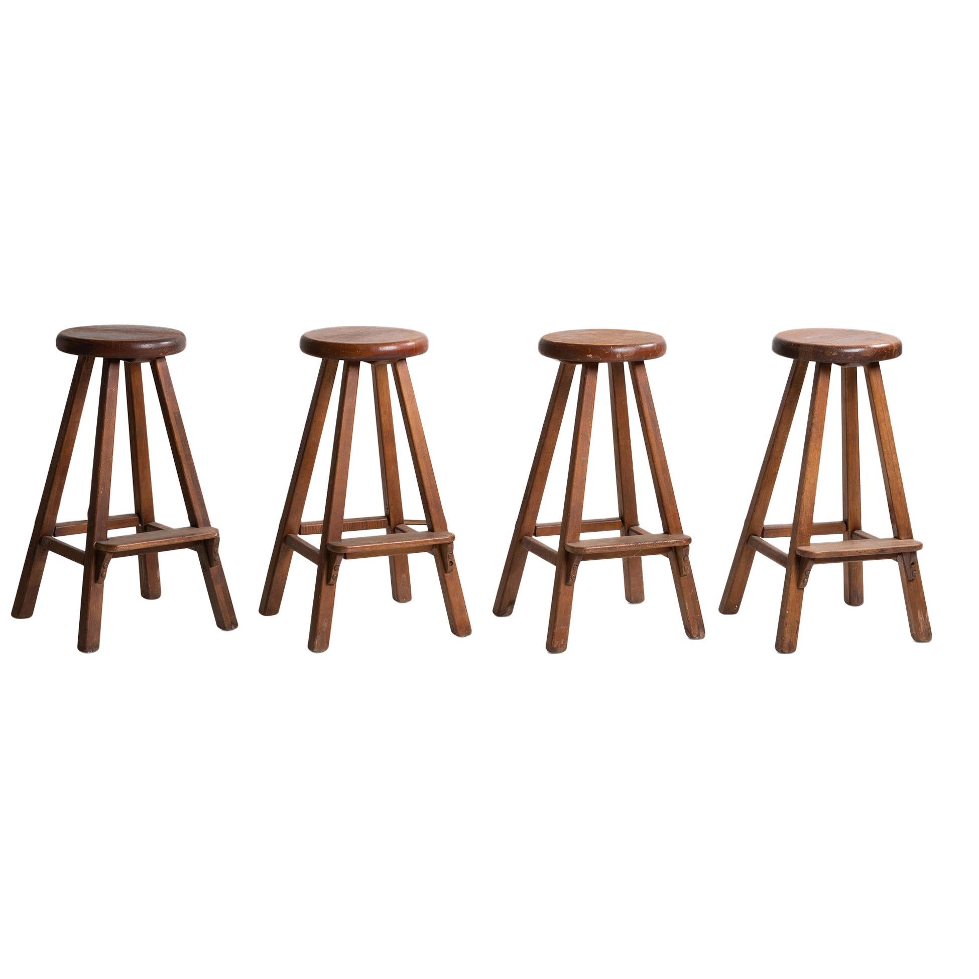 Old Hickory Maple Stools, North America, 20th Century