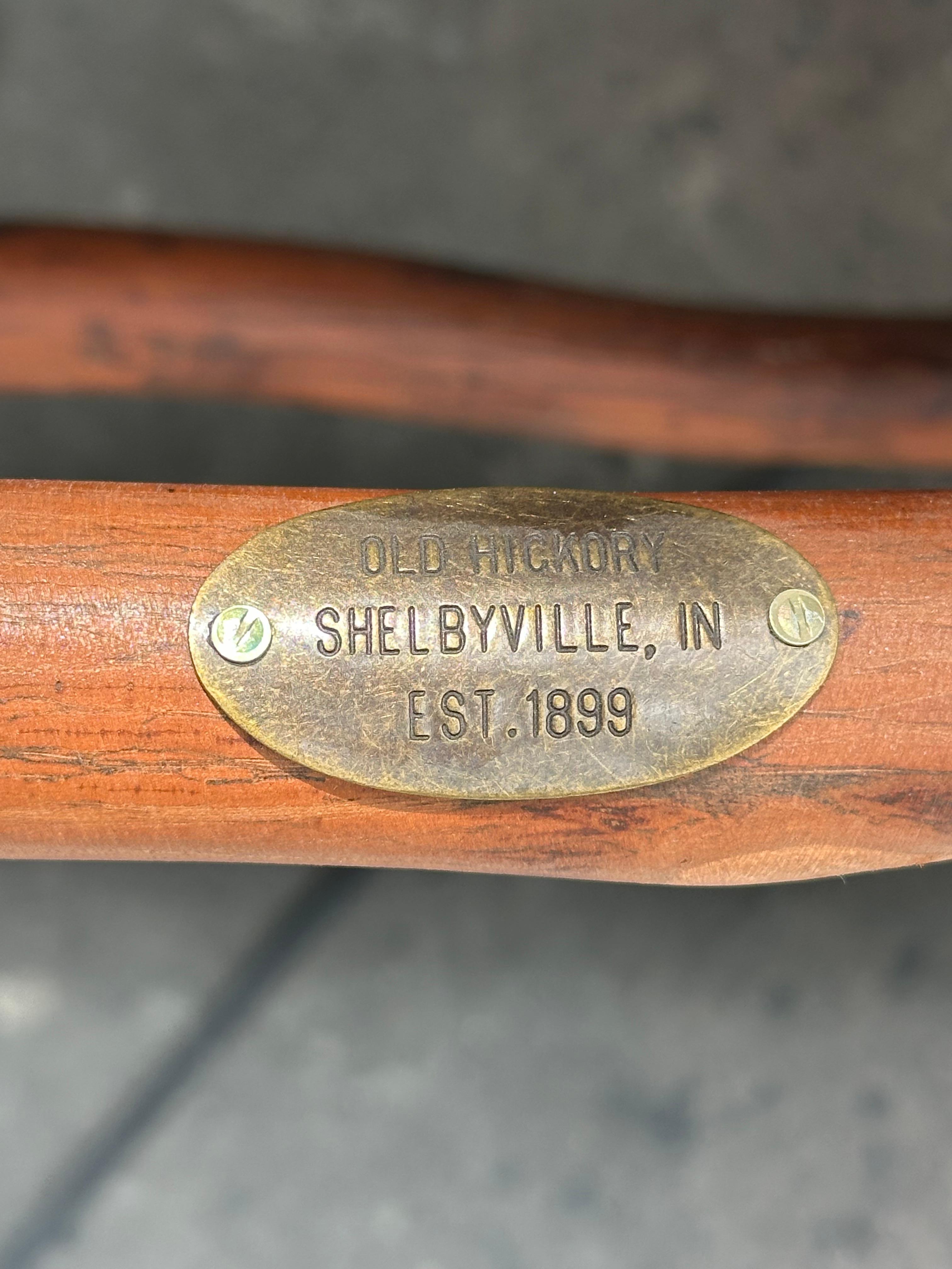 Sedie laterali Old Hickory Pagosa, pelle marrone, rivestimento Navajo. in vendita 4