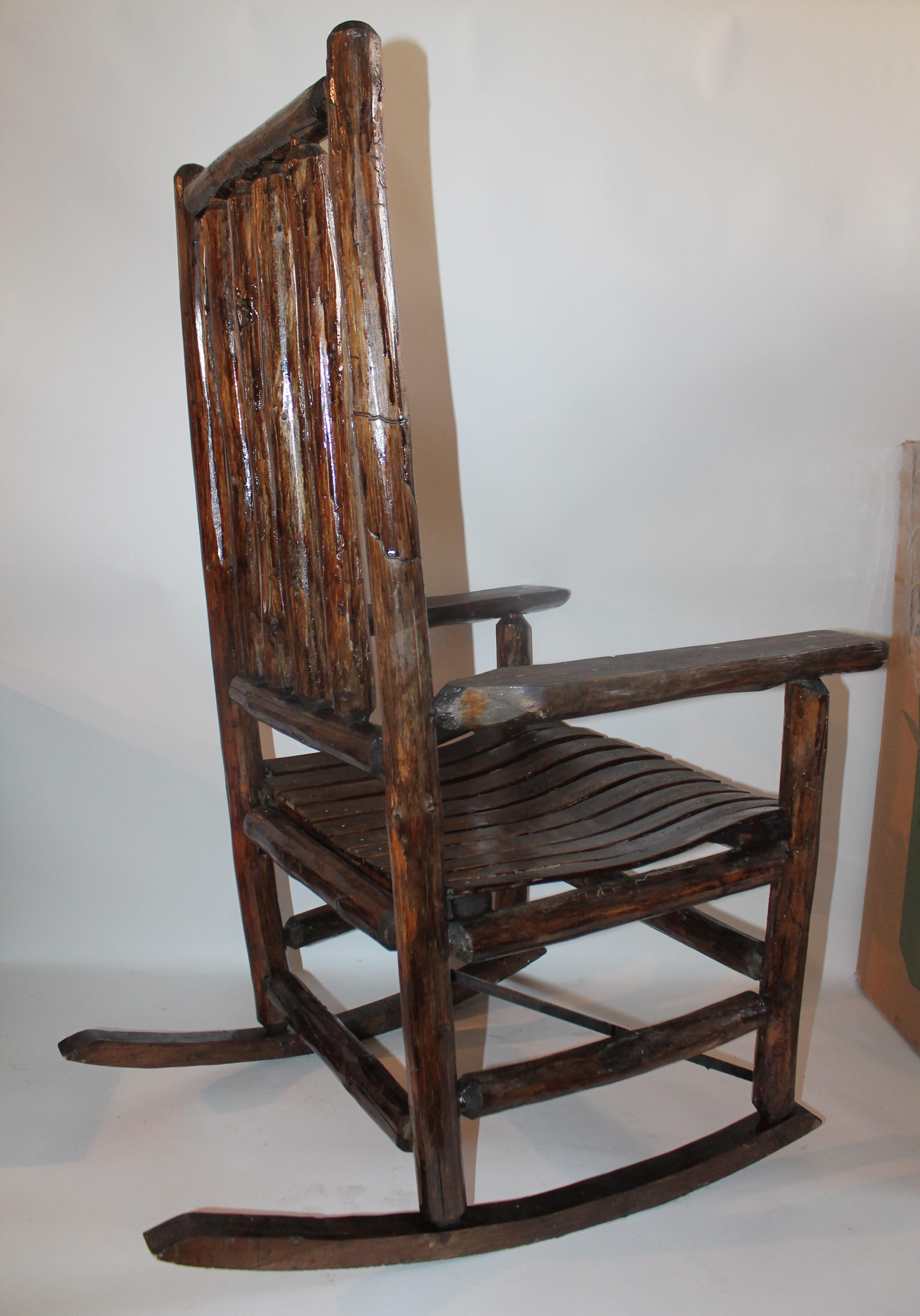 Country Old Hickory Porch Rocking Chair