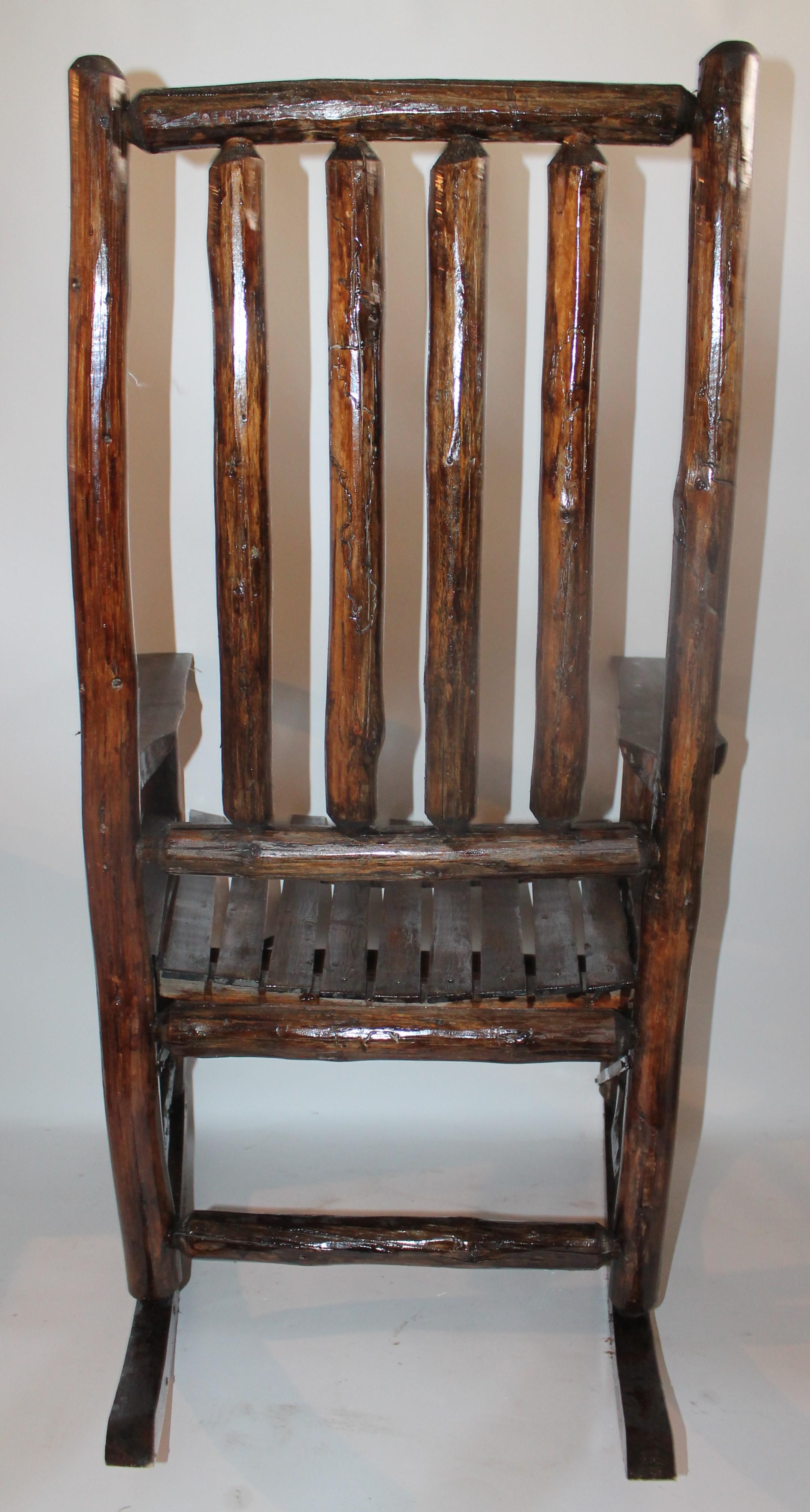 Hand-Crafted Old Hickory Porch Rocking Chair