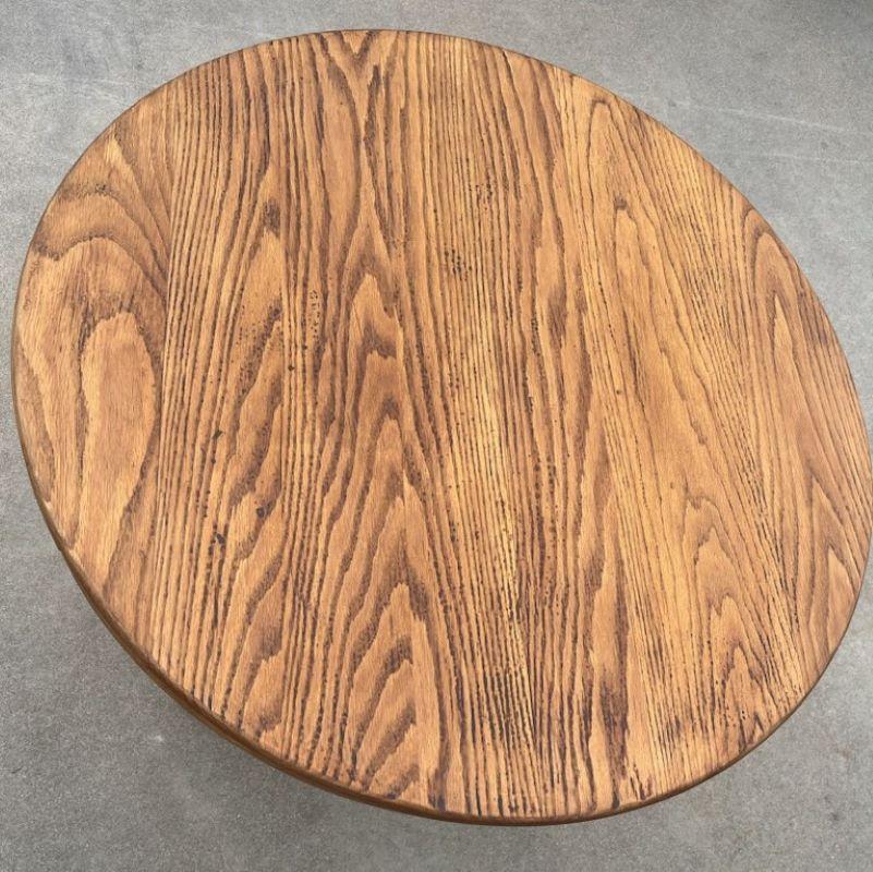 round hickory dining table