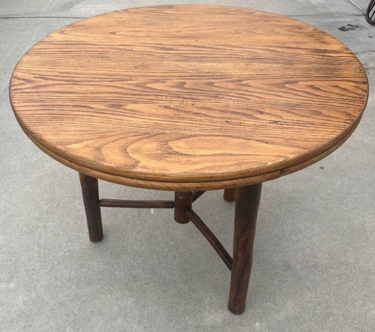 Old Hickory Round Kitchen/Dinning Table For Sale at 1stDibs