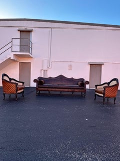 Old Hickory Rustic Western Bergere Cowhide Chairs Alligator Leather Sofa