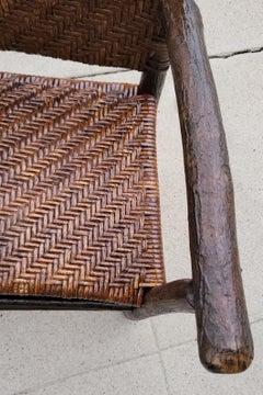 Old Hickory Set of Four Armchairs