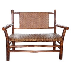 Old Hickory Settee From Martinsville, Indiana