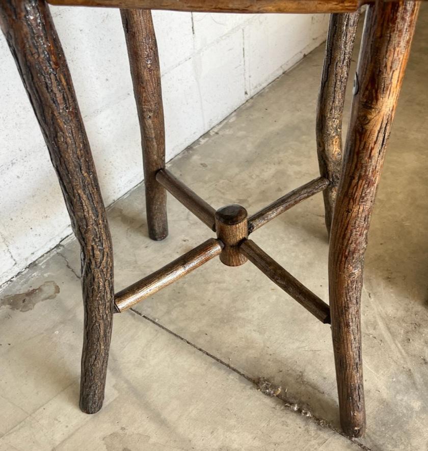 Old Hickory Side Table with Old Hickory Co. Tag For Sale 5