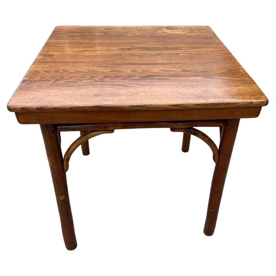 Old Hickory Square Dining or Gaming Table For Sale