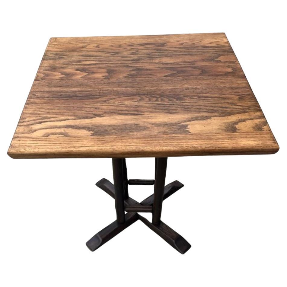 Old Hickory Square Platform Game or Dinning Table For Sale